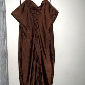 Short brown dress